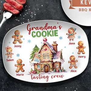 GeckoCustom Personalized Gift Grandma's Cookie Tasting Crew Platter - Christmas Gift Idea HA75 891755