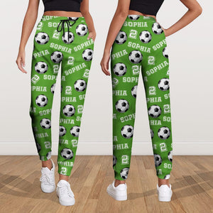 GeckoCustom Personalized Gift Soccer Number with Name for Sport Players Sweatpants LM32 891983