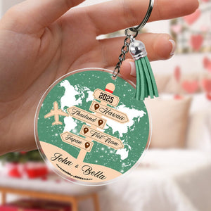 GeckoCustom Personalized Gift Travel Adventure Together Keychain LM32 893045