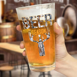 GeckoCustom Personalized Hunting Beer Season Print Beer Glass N304 HO82 893190 16oz / 1 side