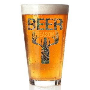 GeckoCustom Personalized Hunting Beer Season Print Beer Glass N304 HO82 893190 16oz / 1 side