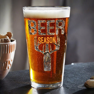 GeckoCustom Personalized Hunting Beer Season Print Beer Glass N304 HO82 893190 16oz / 1 side