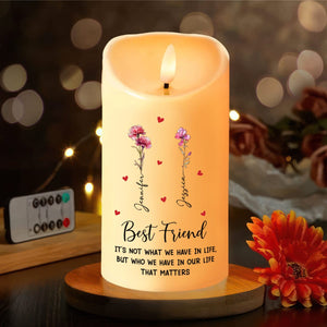 GeckoCustom Personalized Memorial Gift I’m Here For You, No Matter What LED Candle For Bestie HA75 891835