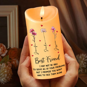 GeckoCustom Personalized Memorial Gift I’m Here For You, No Matter What LED Candle For Bestie HA75 891835