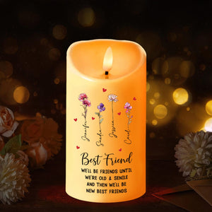 GeckoCustom Personalized Memorial Gift I’m Here For You, No Matter What LED Candle For Bestie HA75 891835