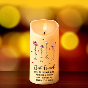 GeckoCustom Personalized Memorial Gift I’m Here For You, No Matter What LED Candle For Bestie HA75 891835