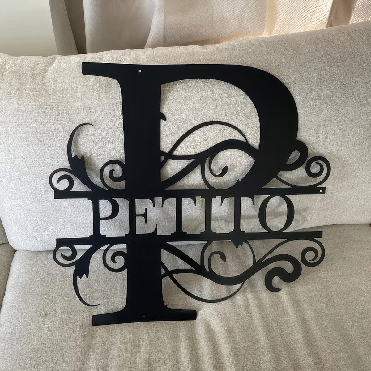 GeckoCustom Personalized Monogram Family Name Wedding Gift Housewarming Gift Metal Sign HO82 893082