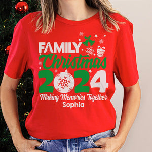 GeckoCustom Personalized Name Family Christmas 2024 Making Memories Together Shirts TH10 891757