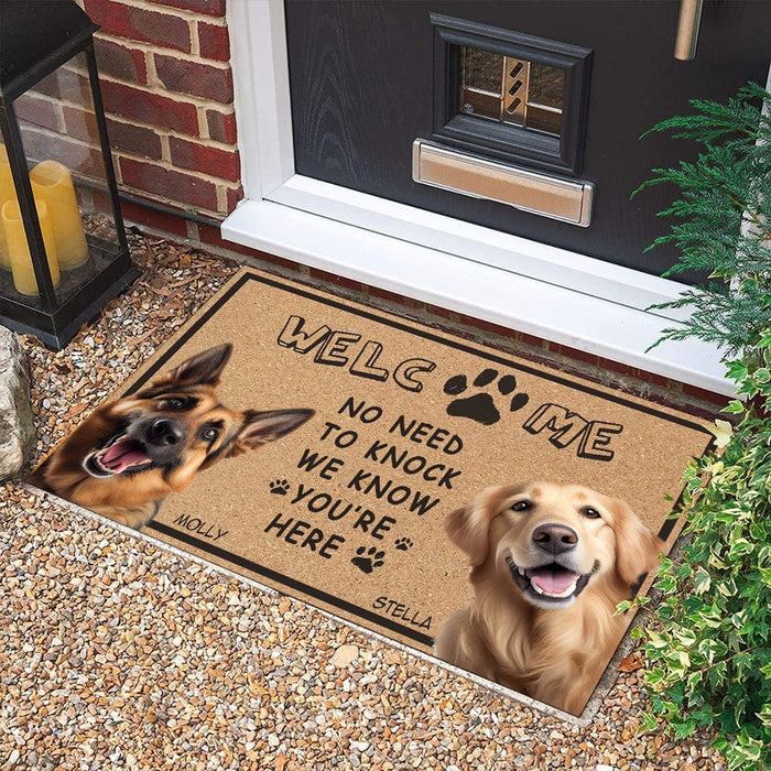 GeckoCustom Personalized No Need To Knock For Dog Lovers Doormat N304 889338