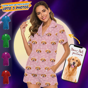 GeckoCustom Personalized Photo Dog Cat Short Pajamas DA199 888753