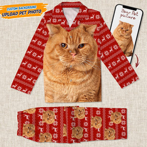 GeckoCustom Personalized Photo Dog Cat With Christmas Accesories Pajamas DA199 888727