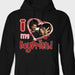 GeckoCustom Personalized Photo I Love Him/Her Valentine Dark Shirt DA199 890127 Pullover Hoodie / Black Colour / S