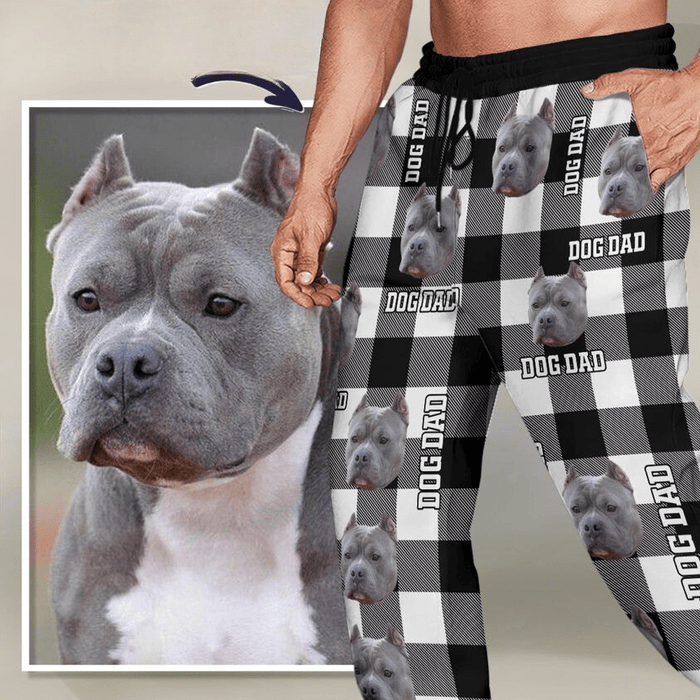 GeckoCustom Personalized Photo Name Dog Cat Men And Women's Sweatpants DA199 888775 For Man / XS