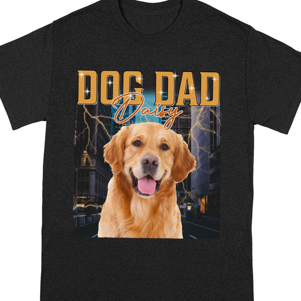 GeckoCustom Personalized Photo Retro Vintage Dog Portrait Shirt DA199 889681