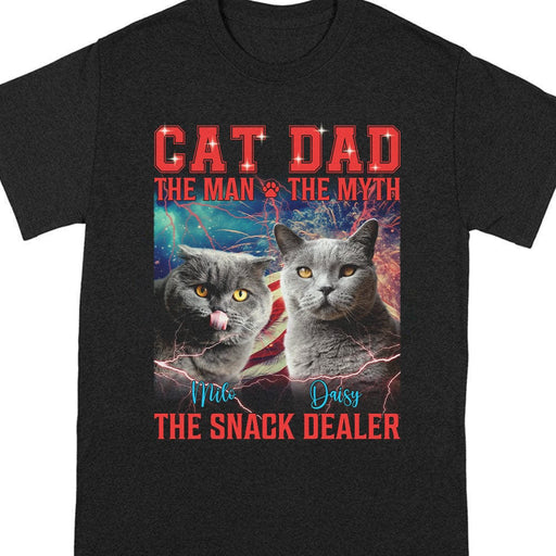 GeckoCustom Personalized Photo The Man The Myth The Snack Dealer Pet Shirt DA199 890389 Basic Tee / Black / S