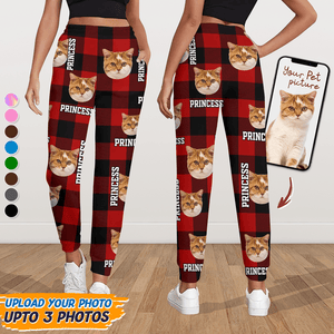 GeckoCustom Personalized Sweatpants Upload Photo And Custom Name Dog Cat For Christmas Gifts N369 888775 54298 For Woman / S