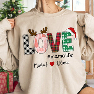 GeckoCustom Personalized Text Love Sweatshirt Mimi Applique And Grandkids - Best Gift For Family, Lover, Christmas Idea Gift HO82 891729