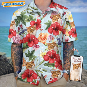GeckoCustom Personalized Upload Dog Cat Photo Hawaiian Shirt T368 889432