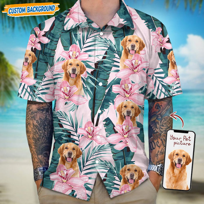 Personalized Photo Upload Cat Men's Hawaiian Shirt, N304 888310