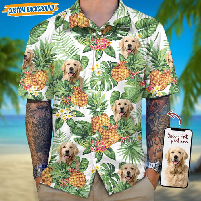 Personalized Photo Upload Cat Men's Hawaiian Shirt, N304 888310