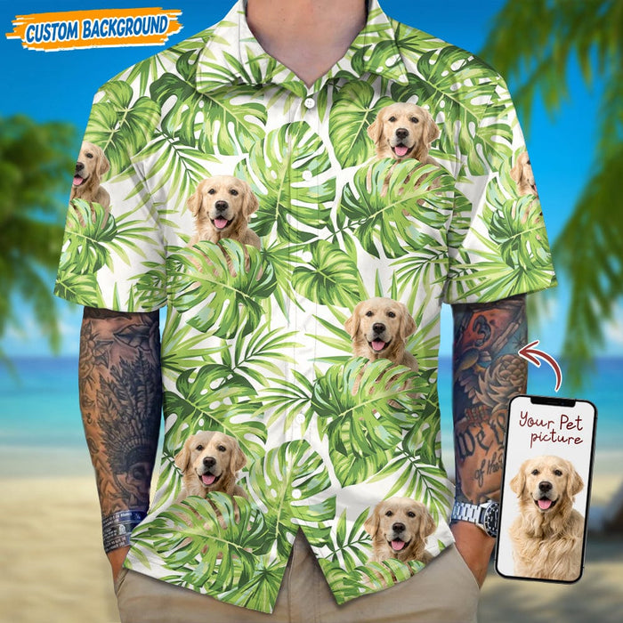 GeckoCustom Personalized Upload Dog Cat Photo Hawaiian Shirt T368 889444