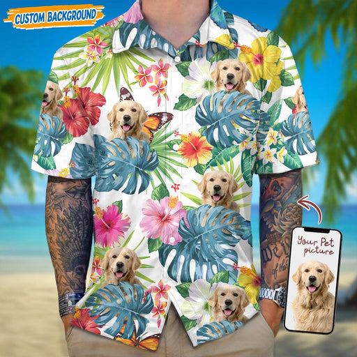 GeckoCustom Personalized Upload Dog Cat Photo Hawaiian Shirt T368 889448