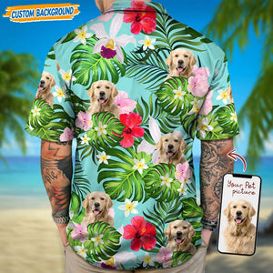 GeckoCustom Personalized Upload Dog Cat Photo Hawaiian Shirt T368 889450