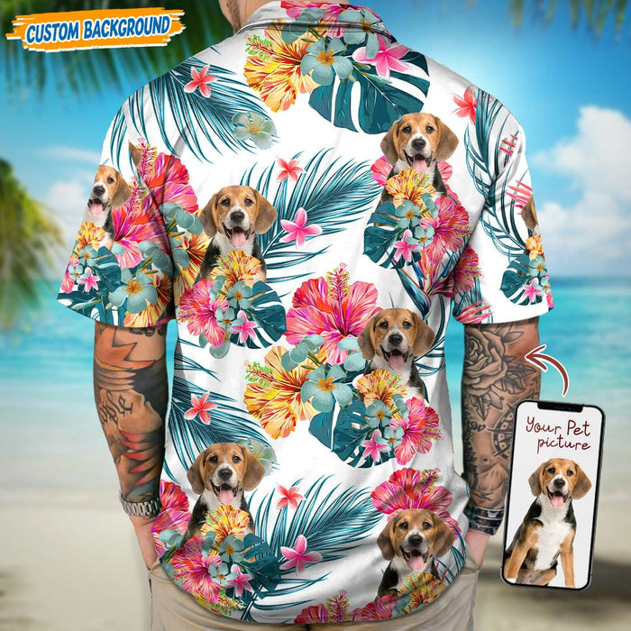 GeckoCustom Personalized Upload Dog Cat Photo Hawaiian Shirt T368 889454