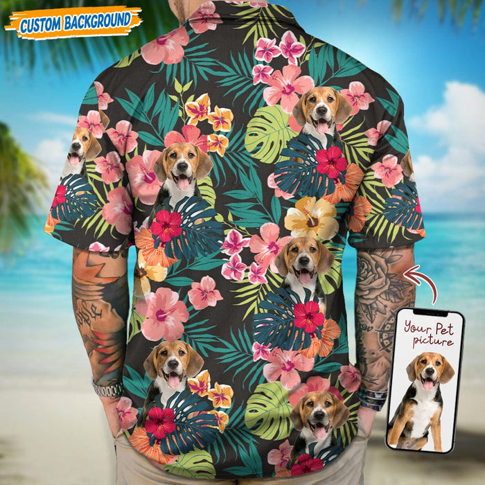 GeckoCustom Personalized Upload Dog Cat Photo Hawaiian Shirt T368 889456