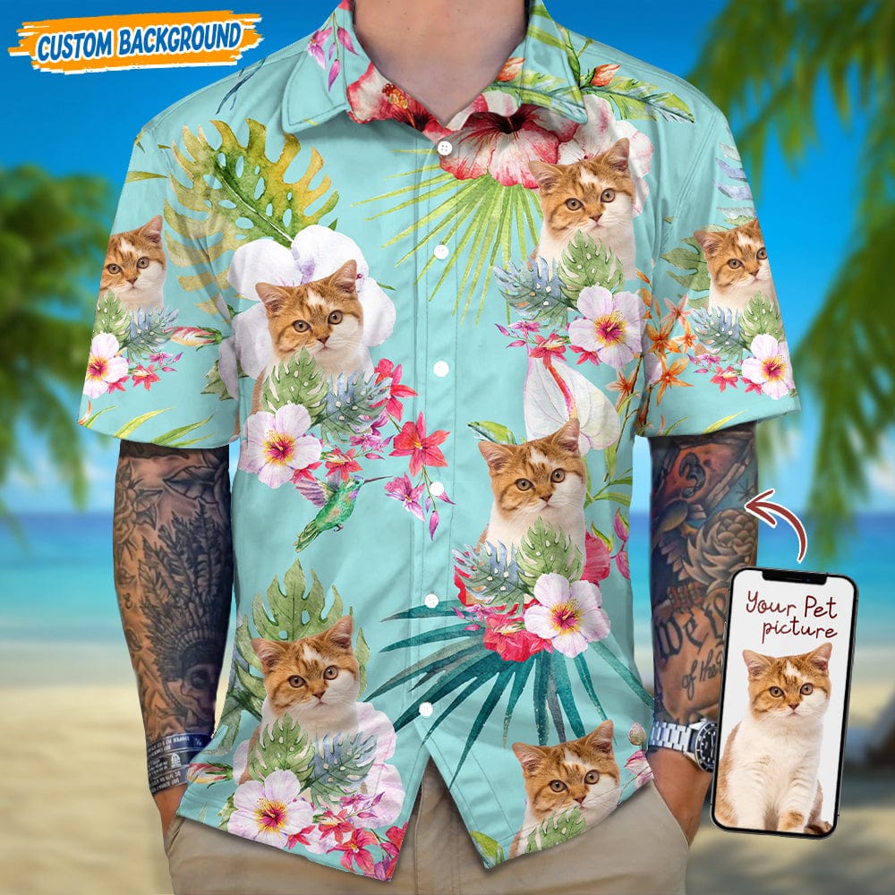 GeckoCustom Personalized Upload Dog Cat Photo Hawaiian Shirt T368 889462