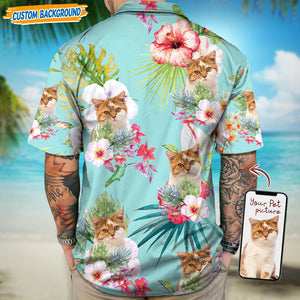 GeckoCustom Personalized Upload Dog Cat Photo Hawaiian Shirt T368 889462