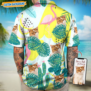 GeckoCustom Personalized Upload Dog Cat Photo Hawaiian Shirt T368 889464