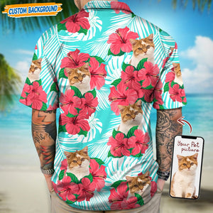GeckoCustom Personalized Upload Dog Cat Photo Hawaiian Shirt T368 889470