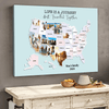 GeckoCustom Personalized USA Photo Map Canvas, 50 States Travel Map Gift HO82