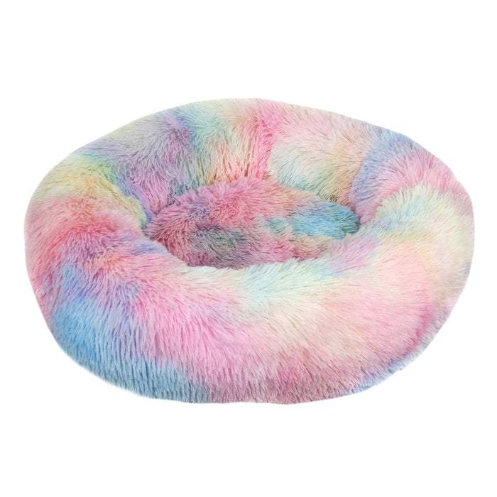 GeckoCustom Pet Dog Bed Comfortable Donut Cuddler Round Dog Kennel Ultra Soft Washable Dog and Cat Cushion Bed Winter Warm Sofa hot sell O / S 40CM