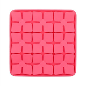 GeckoCustom Pet Dog Bowl Dog Slow Feeder Bowl Puppy Cat Slow Eating Dish Bowl Anti-chock Food Plate Feeding Dog Cat Food Bowl Pet Supplies Rose red Square