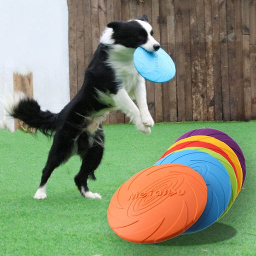 GeckoCustom Pet Dog Flying Disk Toy Silicone Material Environmentally Friendly Anti-Chew Dog Puppy Interactive Training Pet Supplies