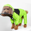GeckoCustom Pet Dog Raincoat Transparent Hooded Jumpsuit Dogs Waterproof Coat Water Resistant Clothes for Dogs Cats Jacket Pet Supplies green / XS