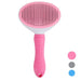 GeckoCustom Pet Hair Removal Comb Cat Brush Self Cleaning Slicker Brush for Cats Dogs Hair Remover Scraper Pet Grooming Tool Cat Accessories Pink