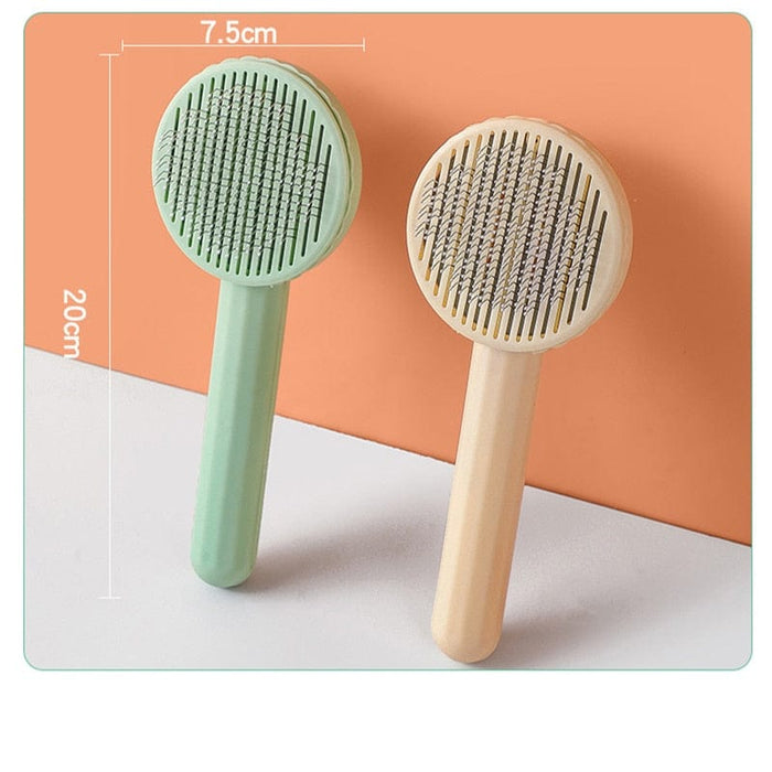 GeckoCustom Pet Hair Removal Comb Cat Brush Self Cleaning Slicker Brush for Cats Dogs Hair Remover Scraper Pet Grooming Tool Cat Accessories