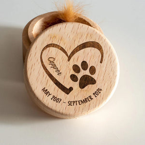 GeckoCustom Pet Memorial Box With Lid Wooden Keepsake Personalized Gift TA29 889963