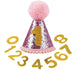 GeckoCustom Pet Party Decoration Set Dog Birthday pink hat
