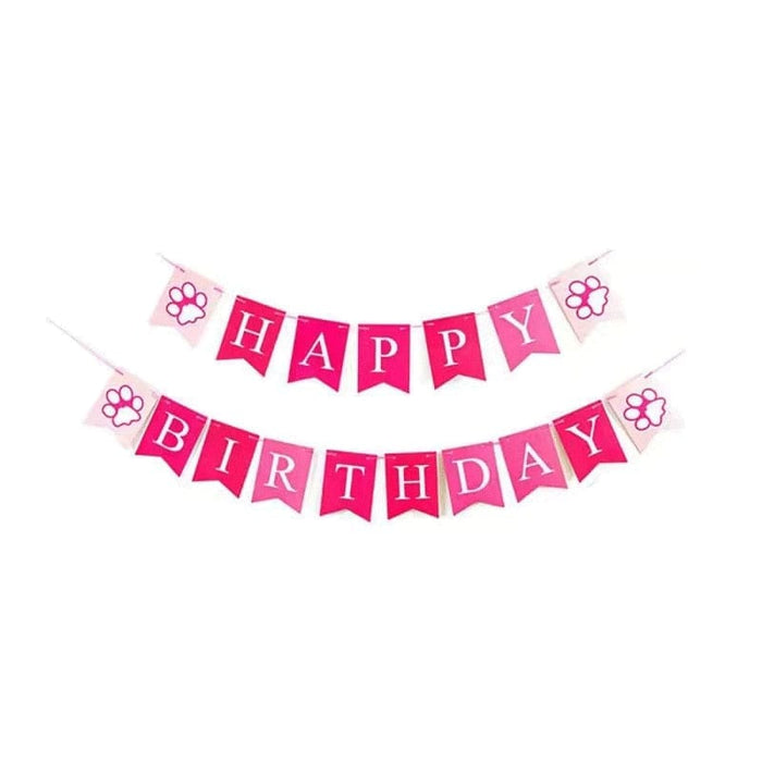 GeckoCustom Pet Party Decoration Set Dog Birthday pink 1