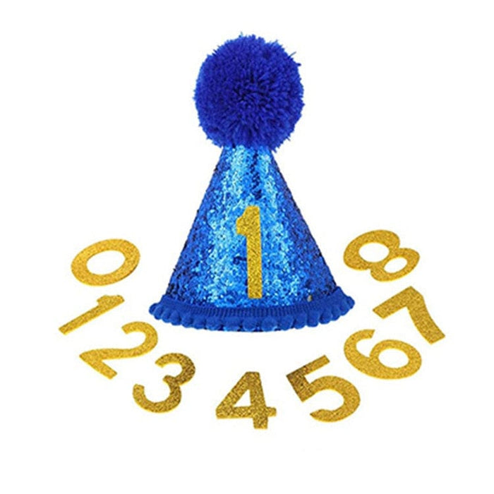 GeckoCustom Pet Party Decoration Set Dog Birthday blue hat