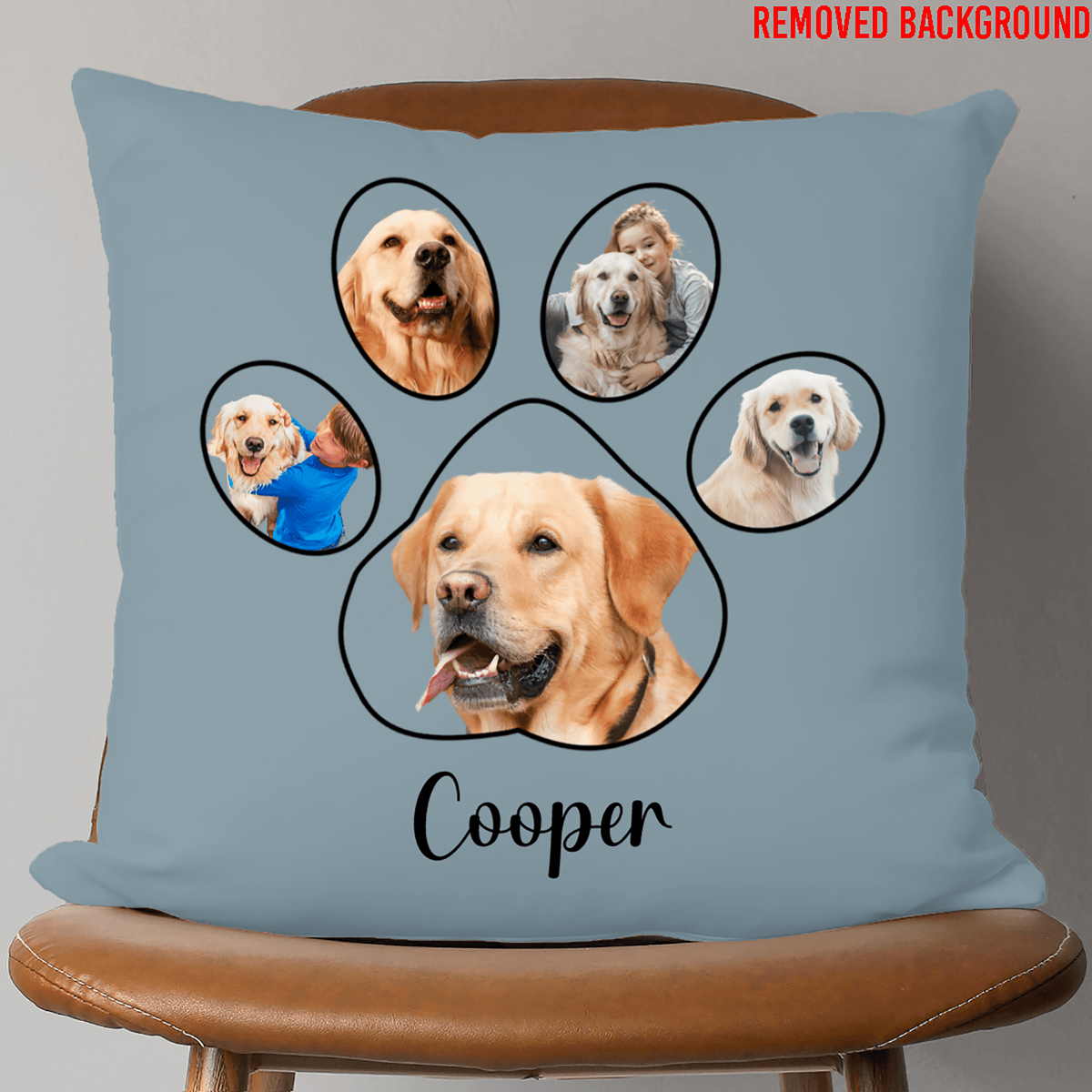 GeckoCustom Pet Photo Pillow, Custom Dog Photo Throw Pillow, Personalized Gift For Dog Lovers SG02 18"x18" / Pack 1