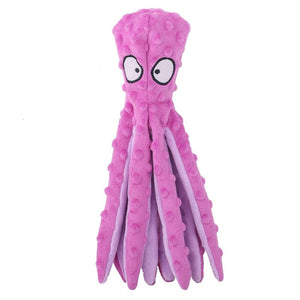 GeckoCustom Pet Plush Toy Cat Dog Voice Octopus Shell Puzzle Toy Bite Resistant Interactive Pet Dog Teeth Cleaning Chew Toy Pet Supplies purple / China