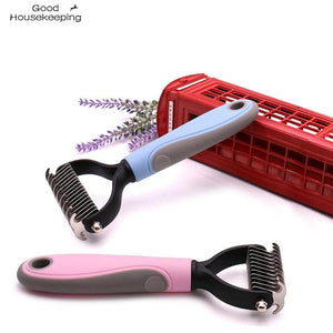 GeckoCustom Pets Fur Knot Cutter Dog Grooming Shedding Tools Pet Cat Hair Removal Comb Brush Double sided Pet Products Suppliers