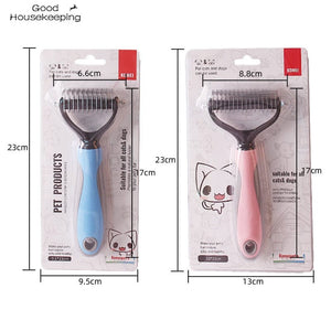 GeckoCustom Pets Fur Knot Cutter Dog Grooming Shedding Tools Pet Cat Hair Removal Comb Brush Double sided Pet Products Suppliers
