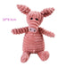 GeckoCustom Plush Dog Toy Animals Shape Bite Resistant Squeaky Toys Corduroy Dog Toys for Small Large Dogs Puppy Pets Training Accessories Pink Pig