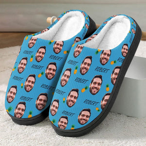 GeckoCustom Plush Slippers Custom face Photo human N369 888683